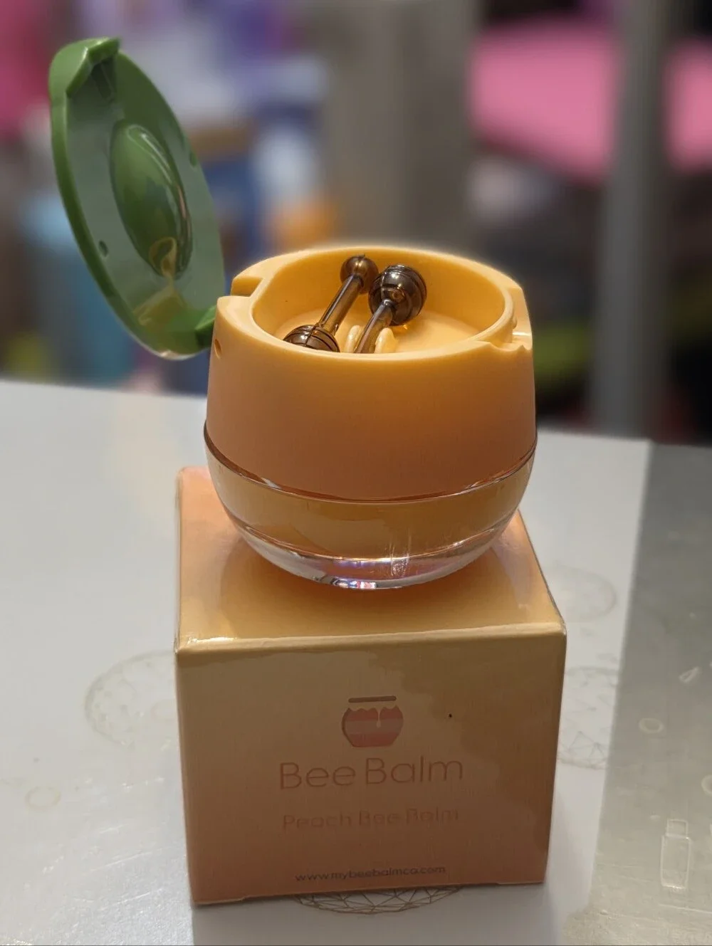 Bee Balm Lip Balm in Peach